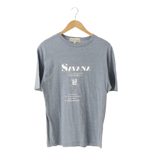 SAVANA SOCIETY 코튼 / 반팔 티셔츠[ MADE IN ITALY ](SIZE : UNISEX S)