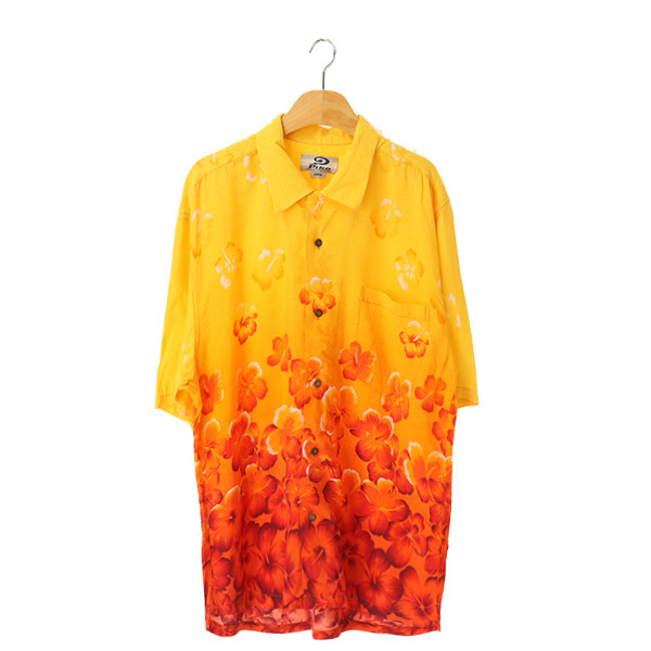 PIKO 레이온 / 카라,하와이안 / 반팔 셔츠(SIZE : MEN L)